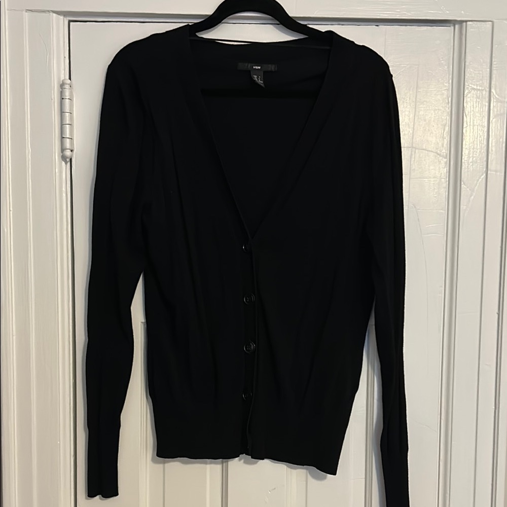 Women's Black Cardigan Sweater